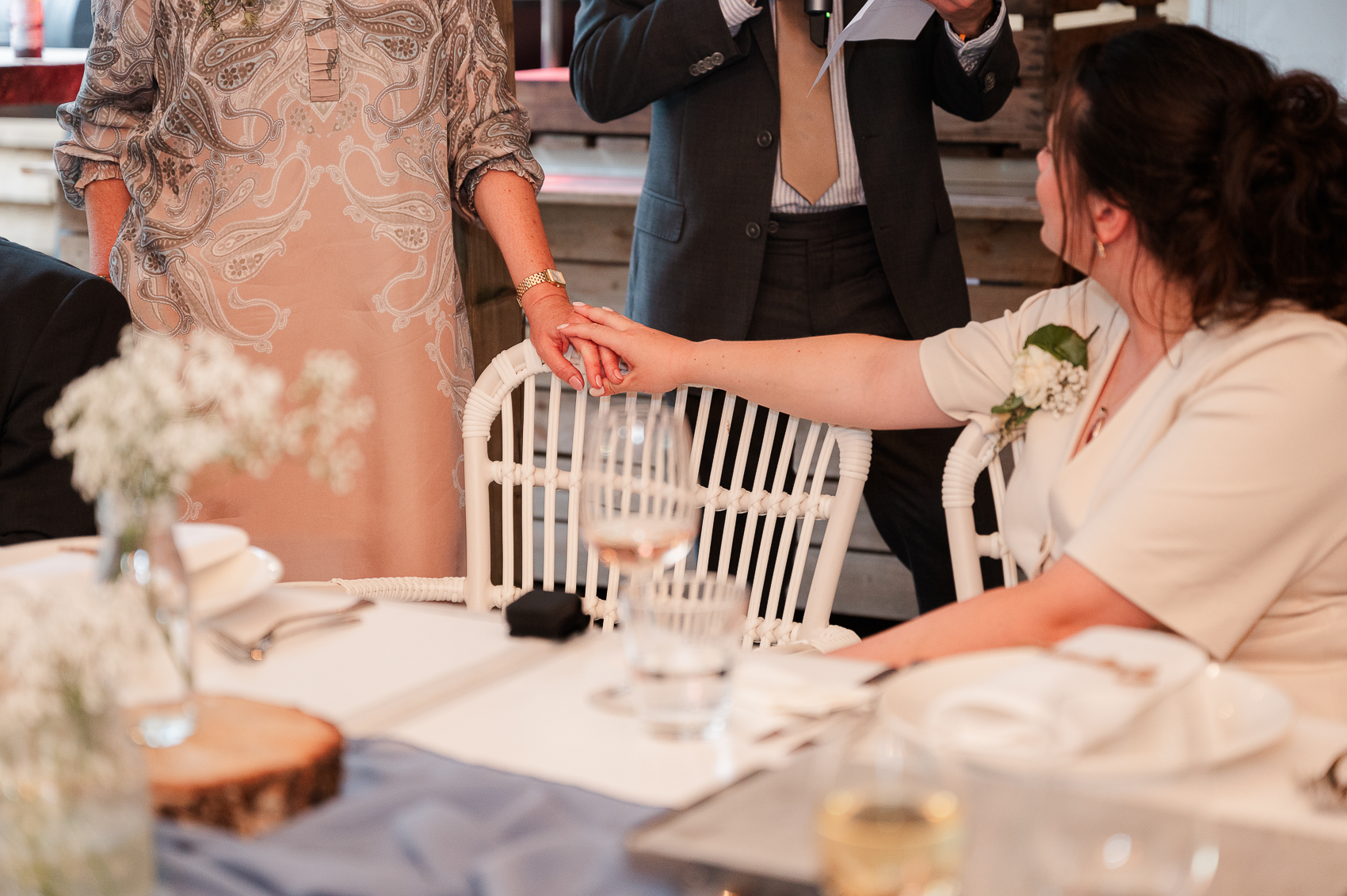 oog voor detail tijdens een bruiloft diner.